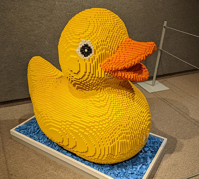 Muscatine Art Center Lego Exhibit, Rubber Duckie