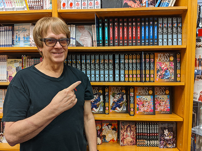 M.A.C. with JoJo's Bizarre Adventure shelves at BAM!