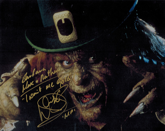 Signed Photograph of Warrick Davis as the Leprechaun