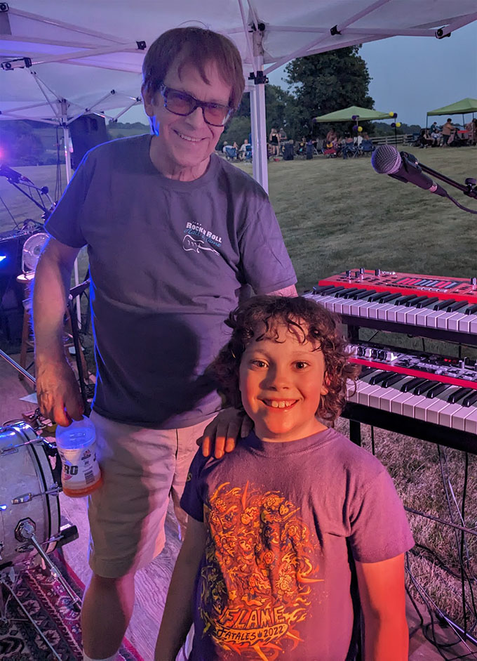 M.A.C. with grandson Sam after the Ardon Creek gig