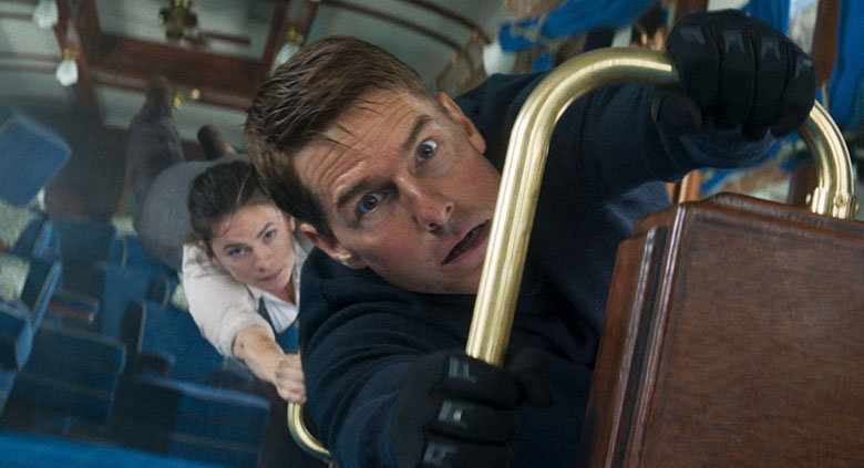 Mission Impossible: Dead Reckoning Part One, still from train action scene.