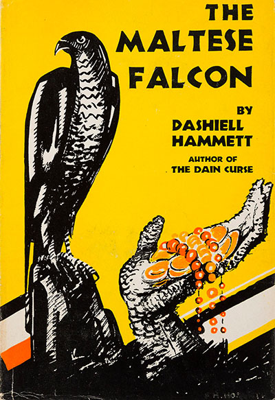 The Maltese Falcon 1st printing hardcover cover.